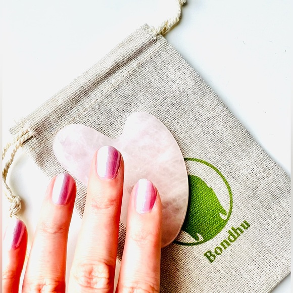 5 for 25⚡️NWT Rose Quartz Crystal Gua Sha Facial Massage Tool - Picture 10 of 10